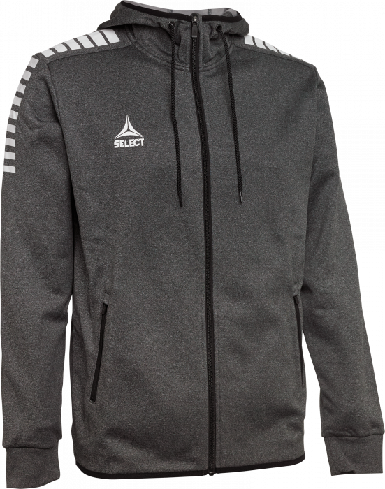 Select - Monaco Zip Hoodie - Szary & biały