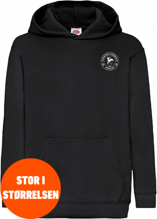 Fruit of the loom - Hjorten Fodbold Hoodie Børn - Sort