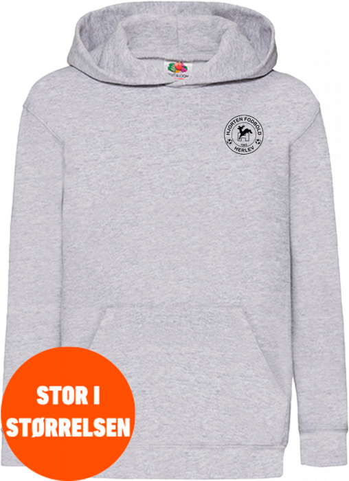 Fruit of the loom - Hjorten Fodbold Hoodie Børn - Heather Grey