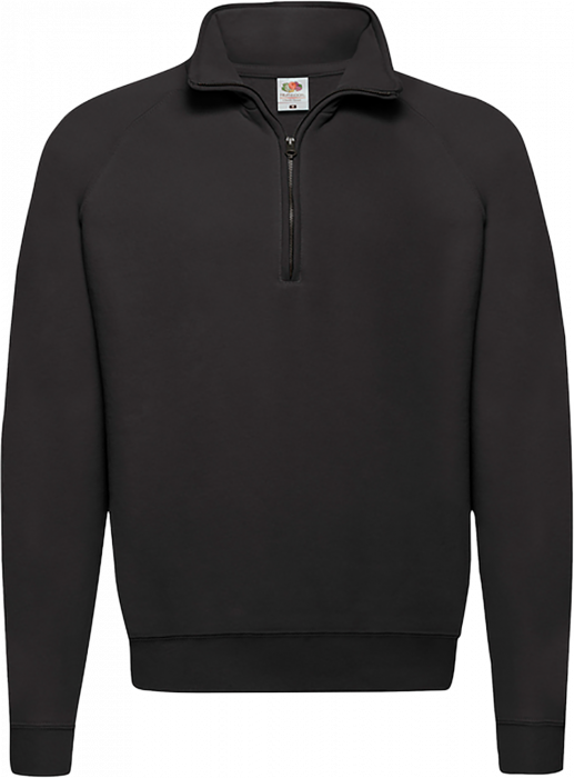 Fruit of the loom - Classic Zip Neck Sweat - Zwart