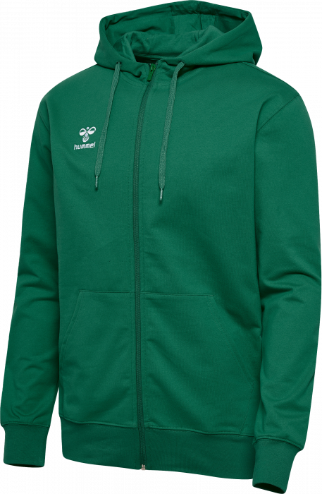 Hummel - Go 2.0 Hoodie W. Zip - Evergreen