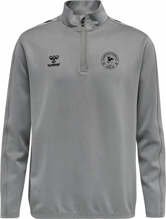 Hummel - If Hjorten Fodbold Half-Zip Adults - Grey Melange & zwart