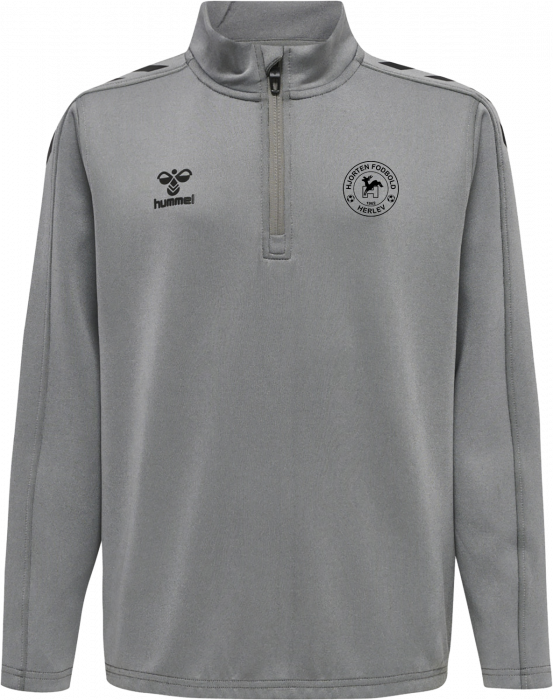 Hummel - If Hjorten Fodbold Half-Zip Kids - Grey Melange & czarny