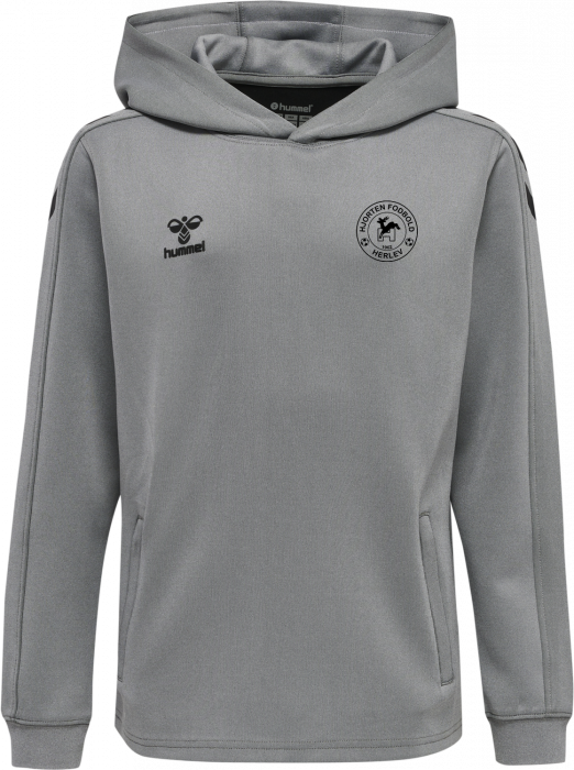 Hummel - If Hjorten Fodbold Hoodie Kids - Grey Melange & zwart