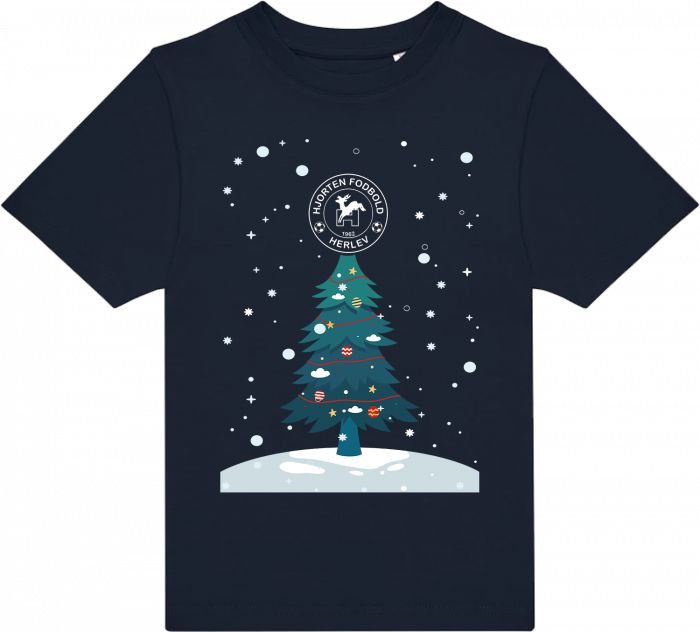 B&C - Hjorten Fodbold Christmas T-Shirt Kids - Marine